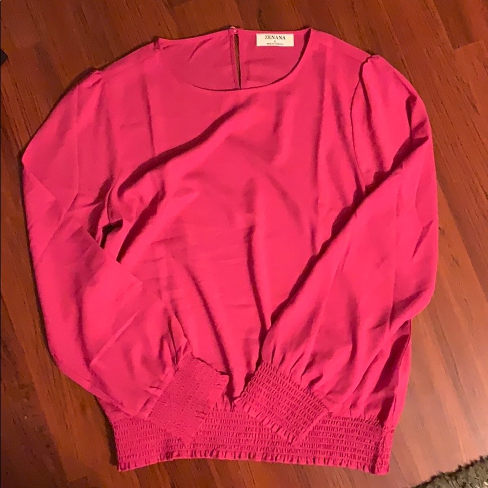 Hot pink blouse